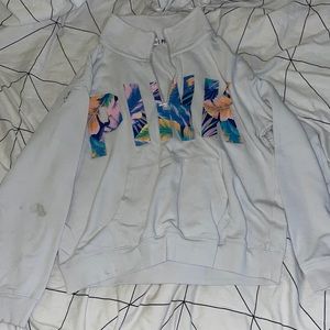 pink quarter zip hoodie
